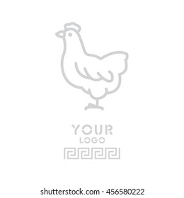 Web line icon. Hen