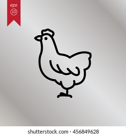 Web line icon. Hen