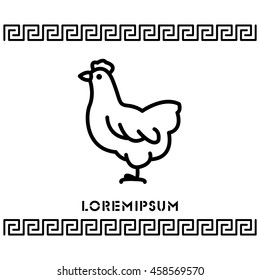 Web line icon. Hen