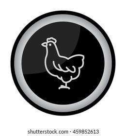 Web line icon. Hen