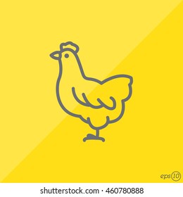 Web line icon. Hen