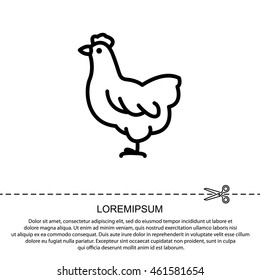 Web line icon. Hen