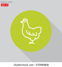 Web line icon. Hen