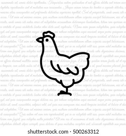 Web line icon. Hen
