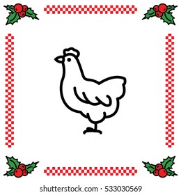 Web line icon. Hen