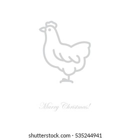 Web line icon. Hen