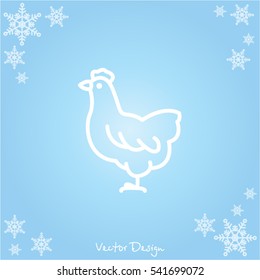 Web line icon. Hen