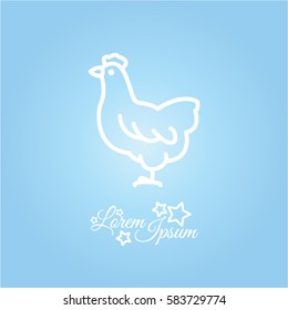 Web line icon. Hen