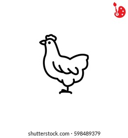 Web line icon. Hen