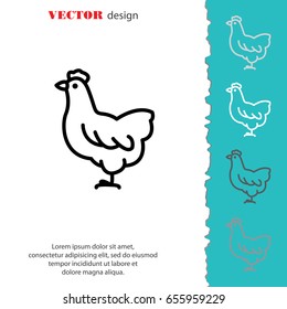 Web line icon. Hen