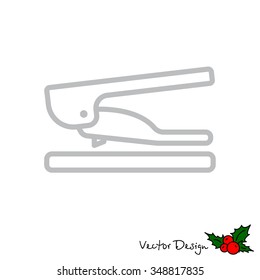 Web line icon. Hole puncher