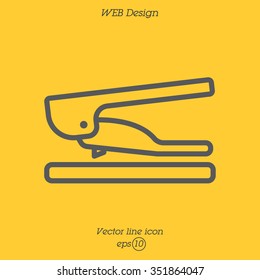 Web line icon. Hole puncher