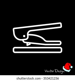 Web line icon. Hole puncher