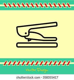 Web line icon. Hole puncher