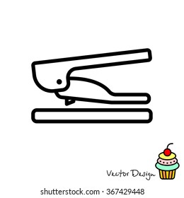 Web line icon. Hole puncher