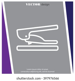 Web line icon. Hole puncher