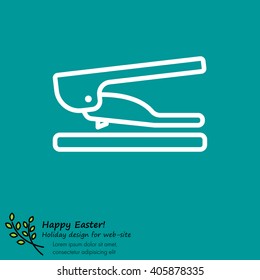 Web line icon. Hole puncher