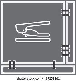 Web line icon. Hole puncher