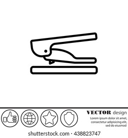 Web line icon. Hole puncher
