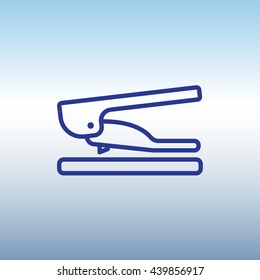 Web line icon. Hole puncher