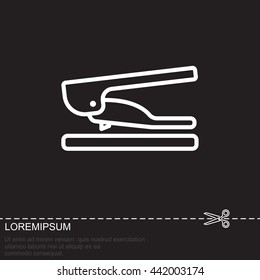 Web line icon. Hole puncher
