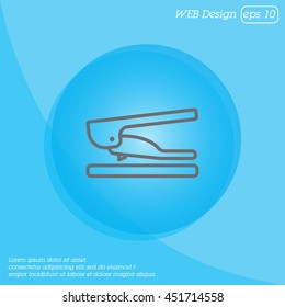 Web line icon. Hole puncher