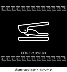 Web line icon. Hole puncher