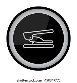 Web line icon. Hole puncher