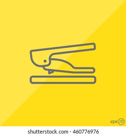 Web line icon. Hole puncher