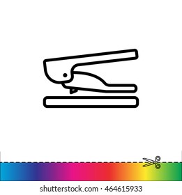 Web line icon. Hole puncher