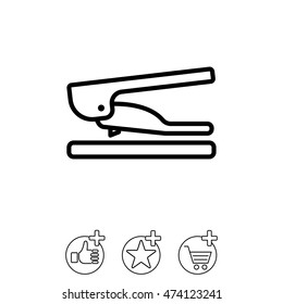 Web line icon. Hole puncher