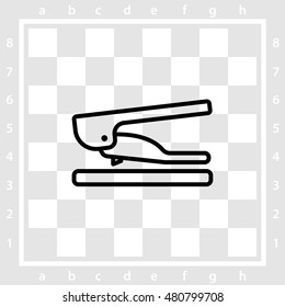 Web line icon. Hole puncher