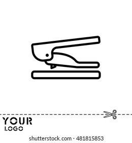 Web line icon. Hole puncher