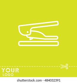 Web line icon. Hole puncher