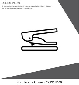 Web line icon. Hole puncher