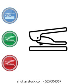 Web line icon. Hole puncher