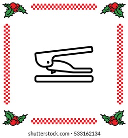 Web line icon. Hole puncher