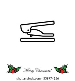 Web line icon. Hole puncher