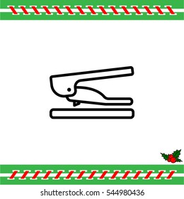 Web line icon. Hole puncher