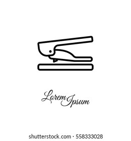 Web line icon. Hole puncher