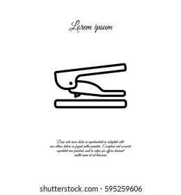 Web line icon. Hole puncher