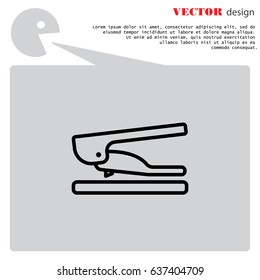 Web line icon. Hole puncher