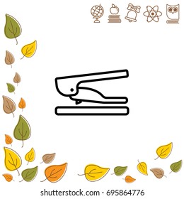 Web line icon. Hole puncher
