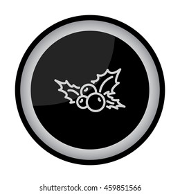 Web line icon. Holly berry, Christmas decorations and symbol