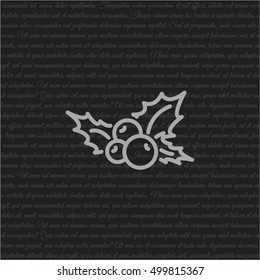 Web line icon. Holly berry, Christmas decorations and symbol