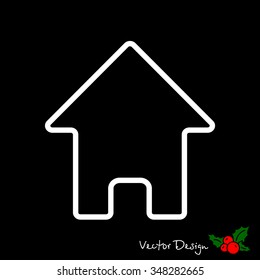Web line icon. Home