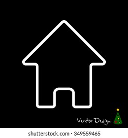 Web line icon. Home