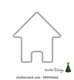 Web line icon. Home