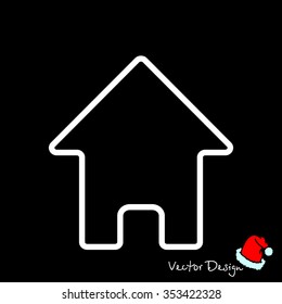 Web line icon. Home