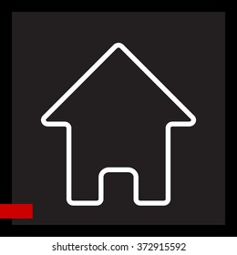 Web line icon. Home